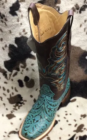 Cowtown Women’s Turquoise Embossed Boot
